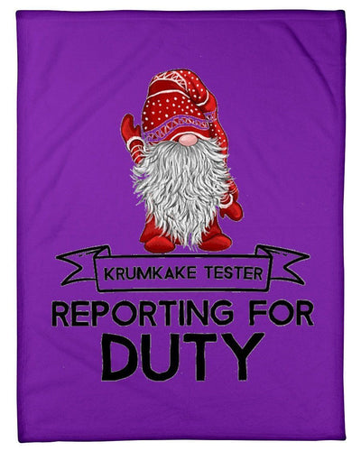 Krumkake Tester Reporting For Duty Fleece Blanket