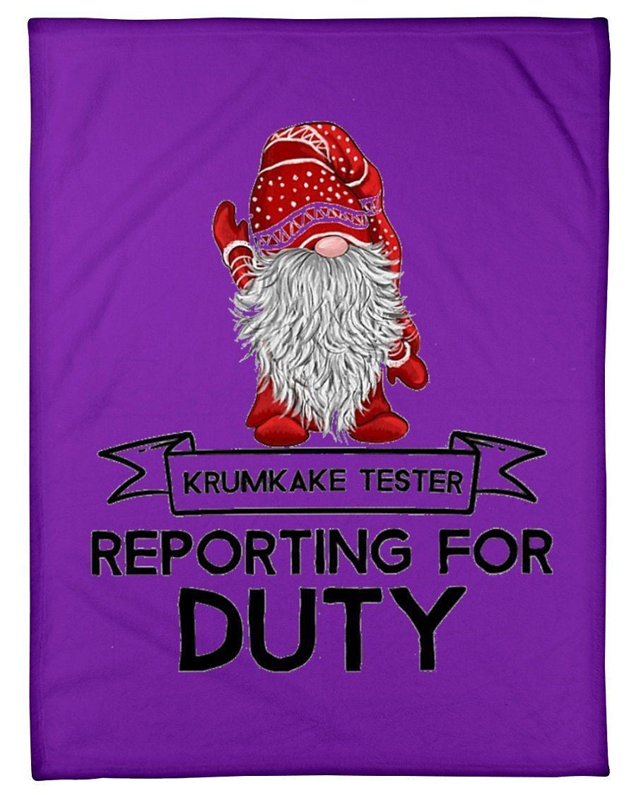 Krumkake Tester Reporting For Duty Fleece Blanket