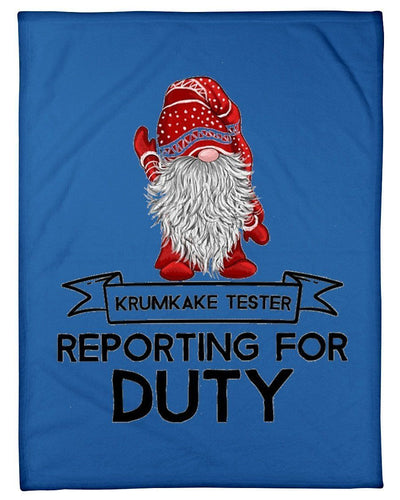 Krumkake Tester Reporting For Duty Fleece Blanket