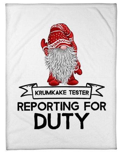 Krumkake Tester Reporting For Duty Fleece Blanket