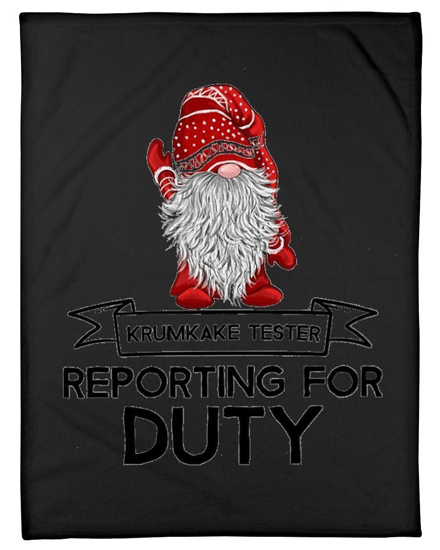 Krumkake Tester Reporting For Duty Fleece Blanket