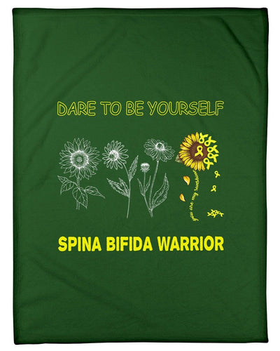 Dare To Be Yourself Spina Bifida Warrior Fleece Blanket