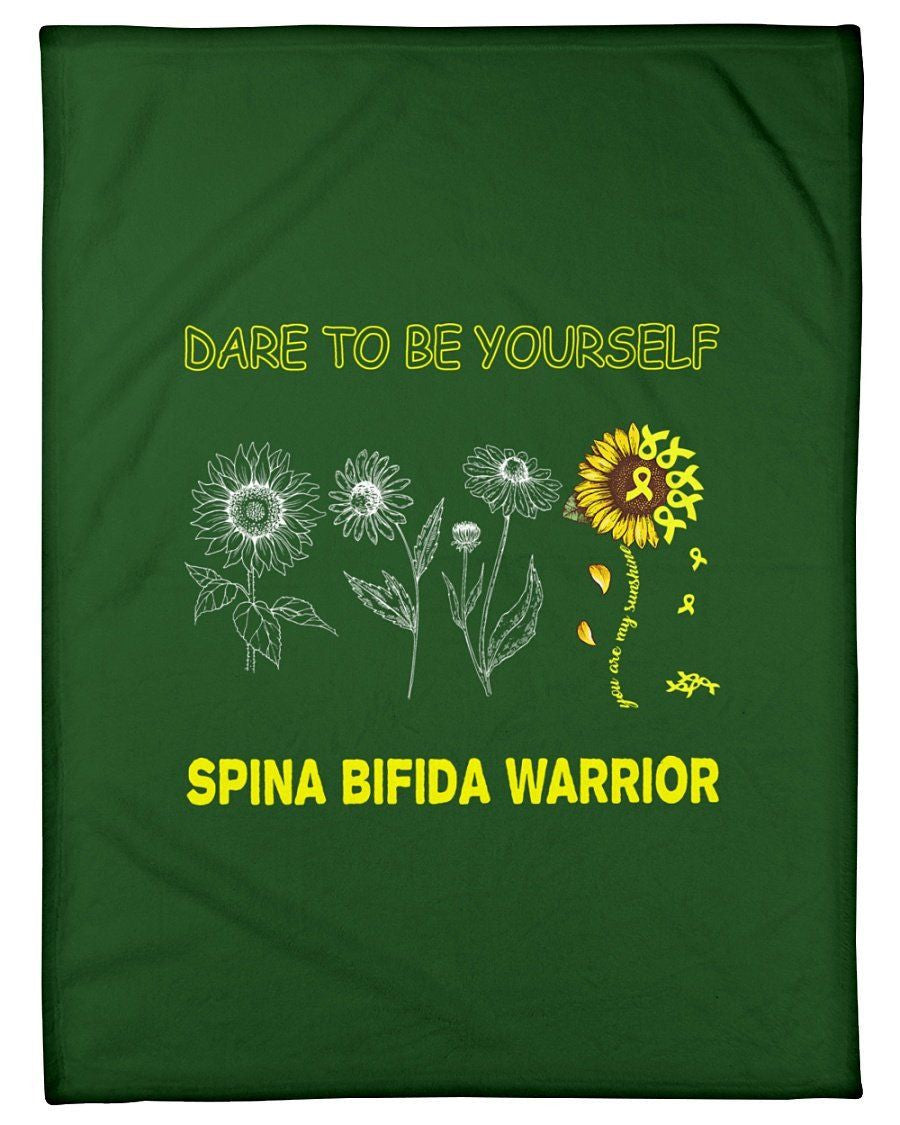 Dare To Be Yourself Spina Bifida Warrior Fleece Blanket