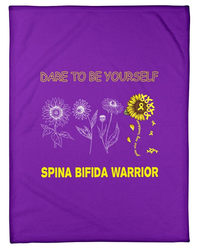 Dare To Be Yourself Spina Bifida Warrior Fleece Blanket