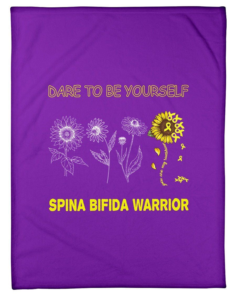 Dare To Be Yourself Spina Bifida Warrior Fleece Blanket