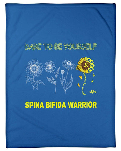 Dare To Be Yourself Spina Bifida Warrior Fleece Blanket