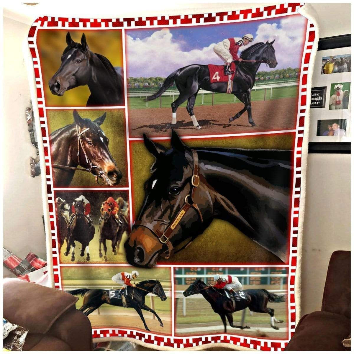 Pemola Ruffian Horse Fleece Blanket Gift For Boy