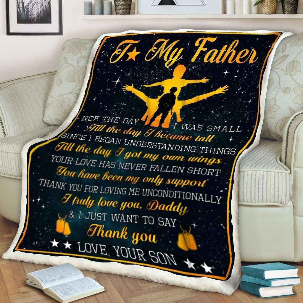 Blanket Giving Veteran Dad Thanks For Loving Me Unconditionally