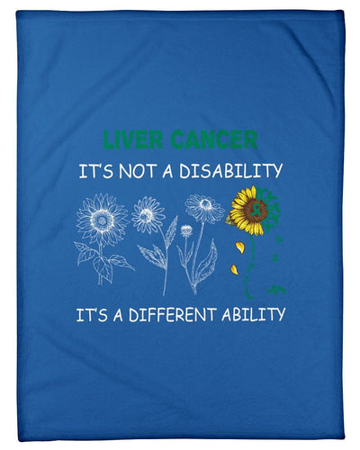 Liver Cancer It's A Different Ability Not A Disability Fleece Blanket