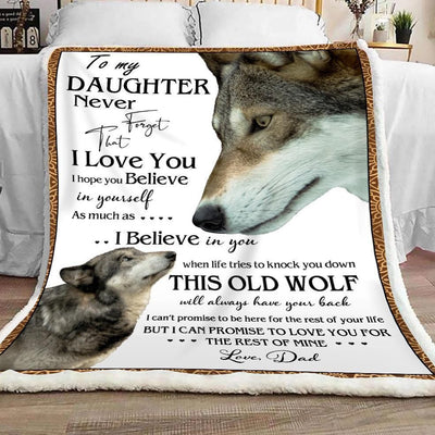Dad To Daughter Never Forget That I Love You Blanket