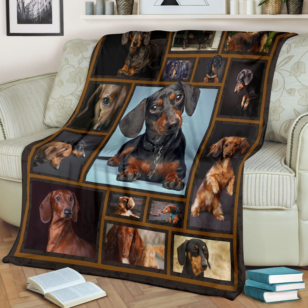 3d Dachshund For Dog Lovers Fleece Blanket