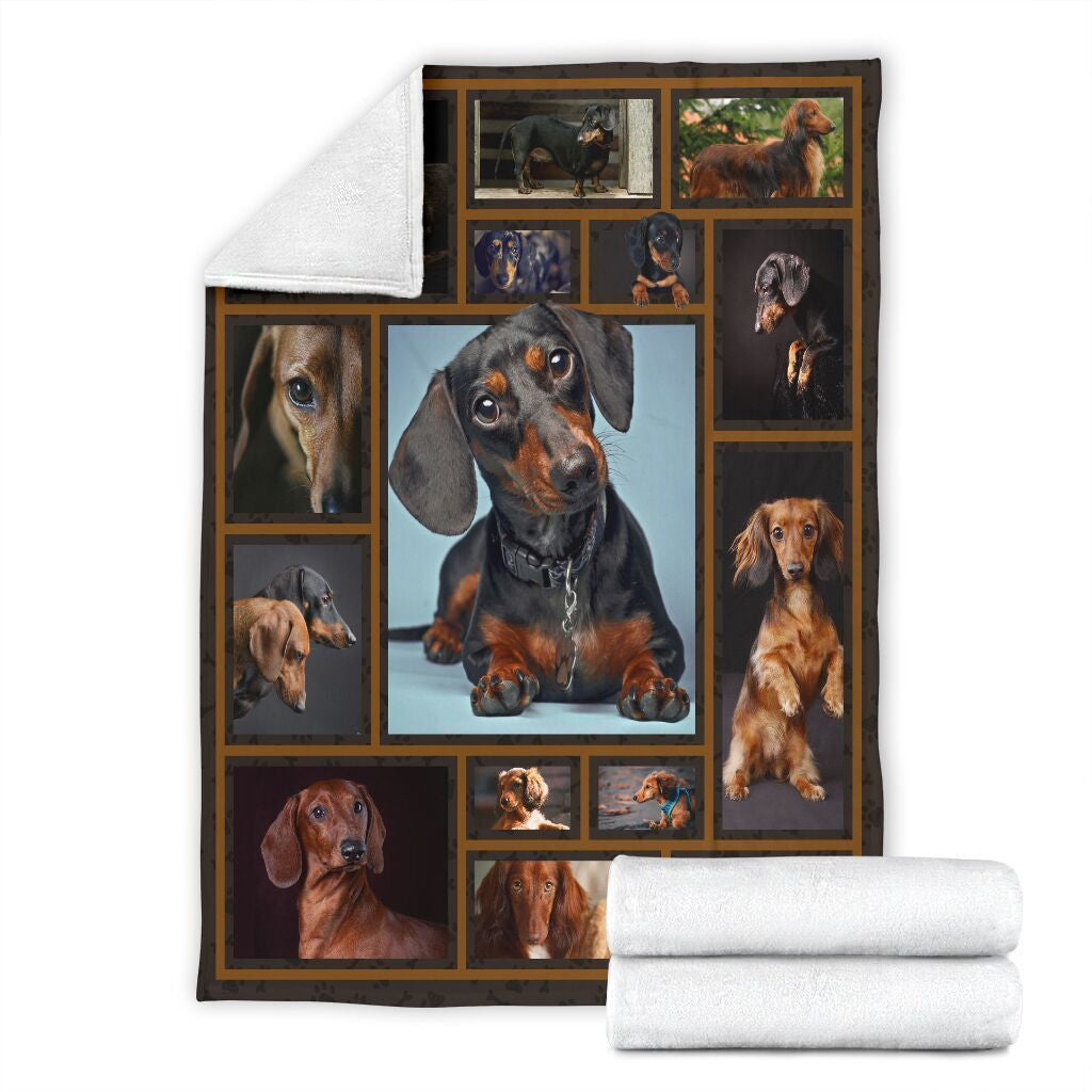 3d Dachshund For Dog Lovers Fleece Blanket