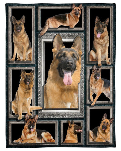 Cute German Shepherd Gift For Dog Lovers Fleece Blanket