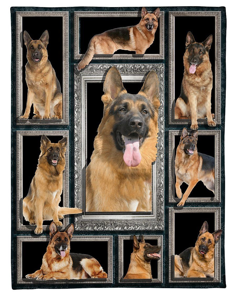 Cute German Shepherd Gift For Dog Lovers Fleece Blanket