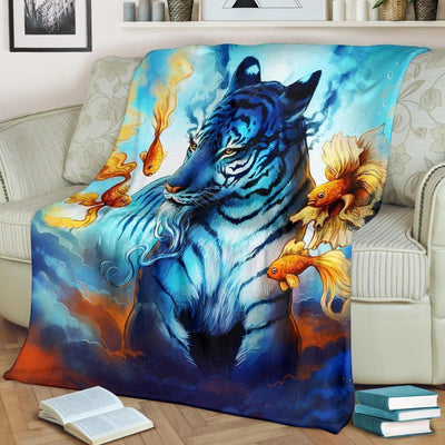 Amazing Gift Idealegendary White Tiger Fleece Blanket