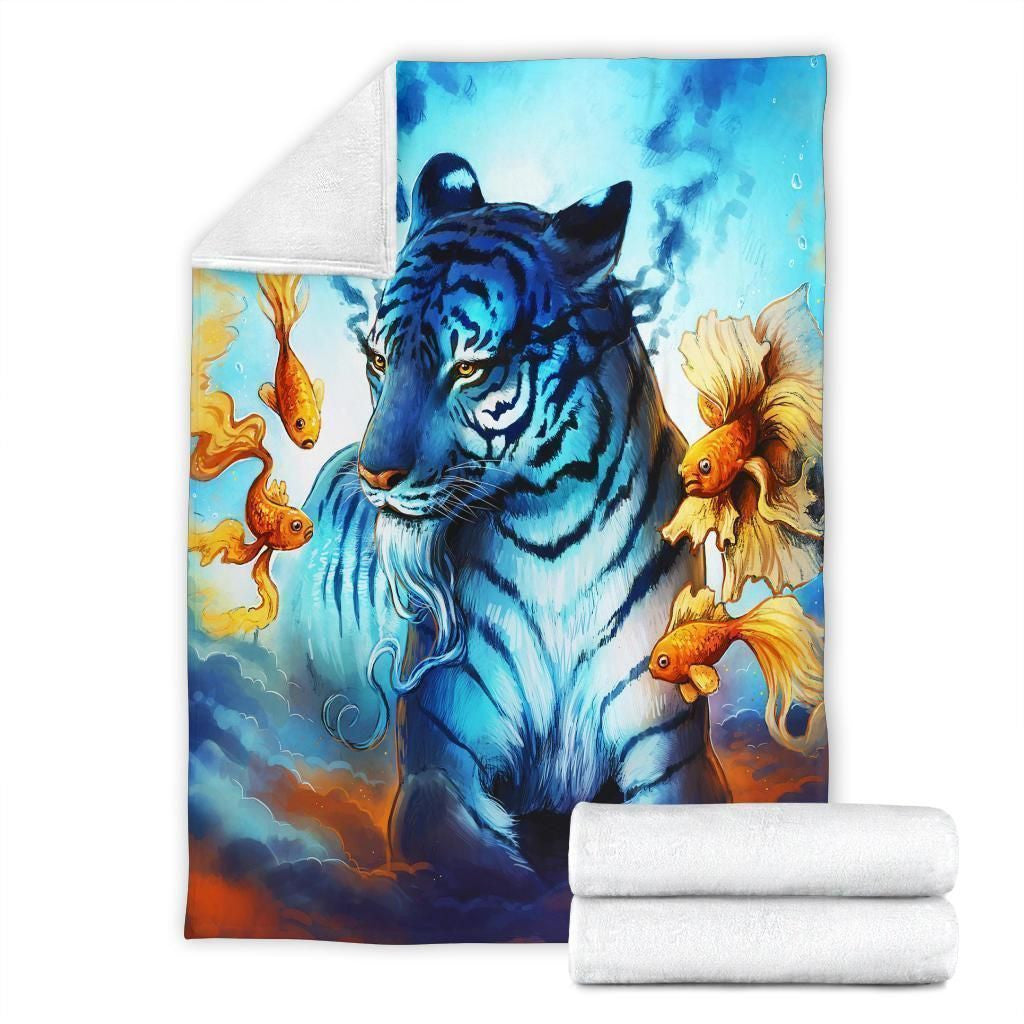Amazing Gift Idealegendary White Tiger Fleece Blanket
