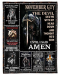 November Guy The Devil Birthday Gift Fleece Blanket