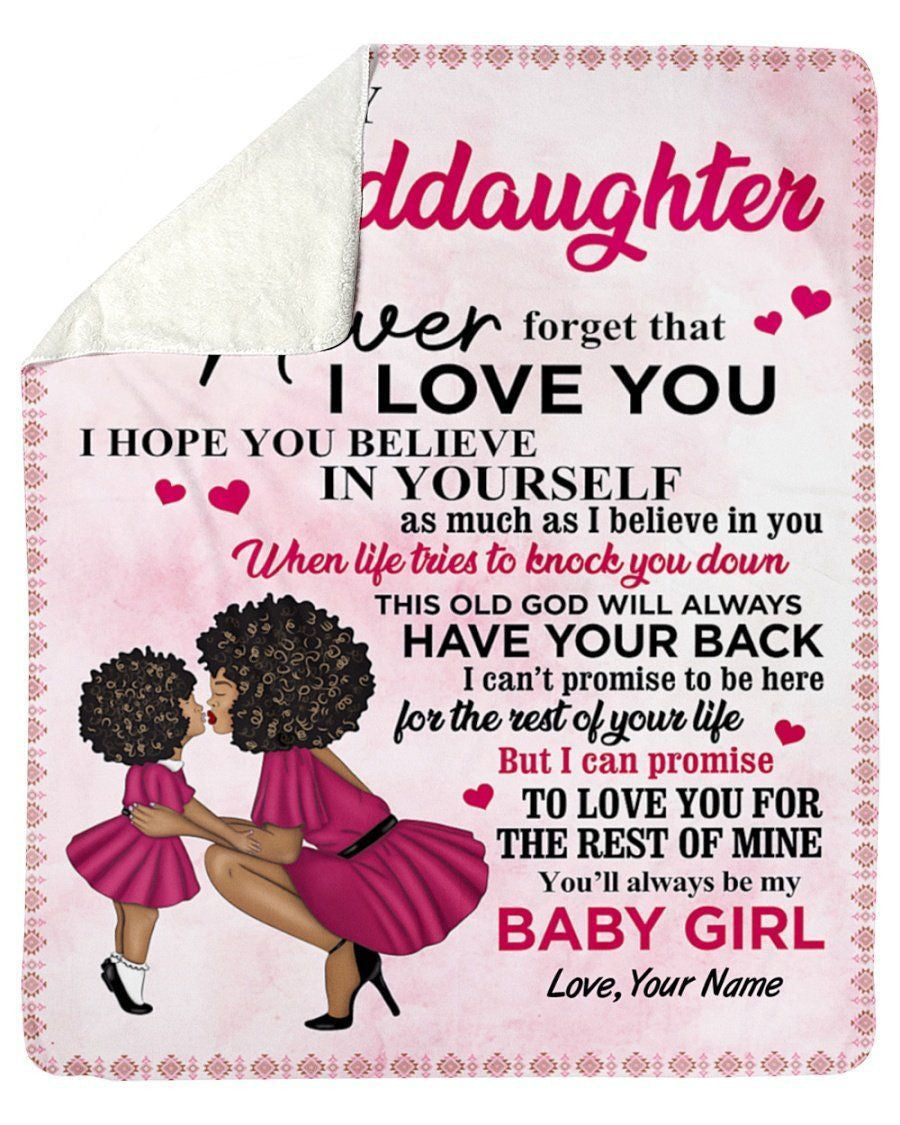 Nanie To My Granddaughter Fleece Blanket Believe In Youself Sherpa Blanket