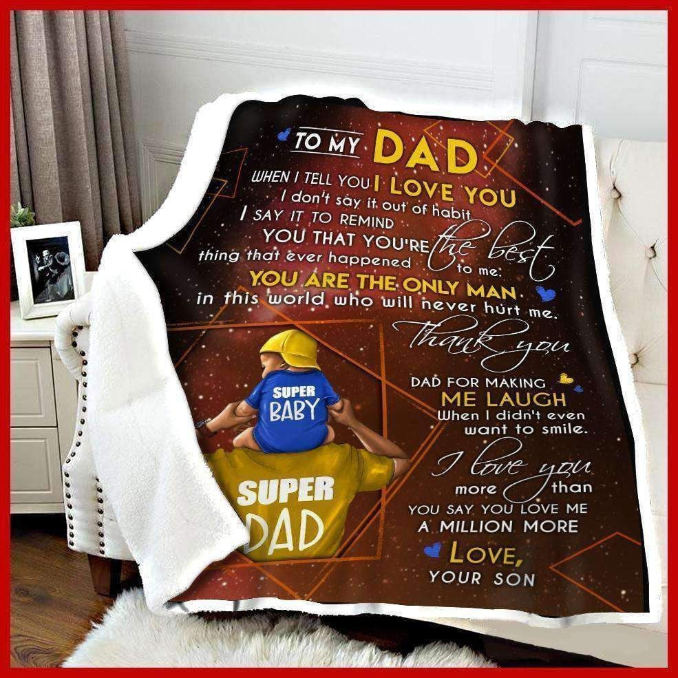 Blanket Gift For Dad Thanks Dad For Making Me Laugh