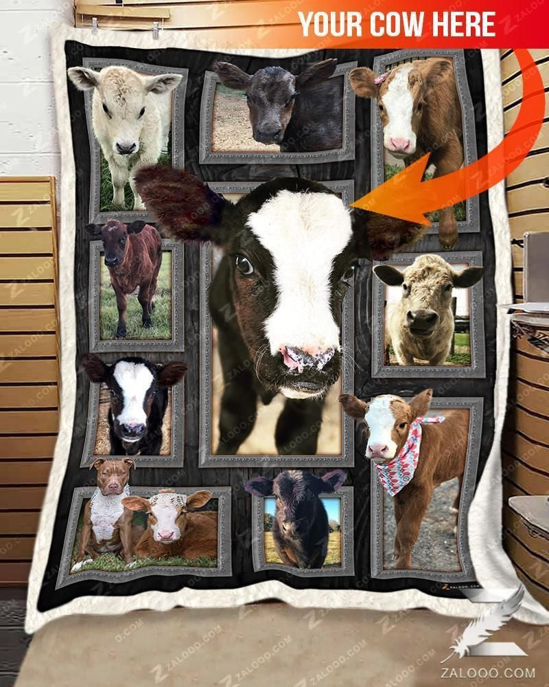 Customized Cow Blanket - Cute Cows