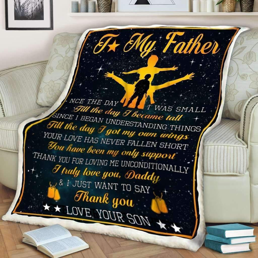Meaning Gift For Veteran Daddy From Son Blanket I Truly Love You