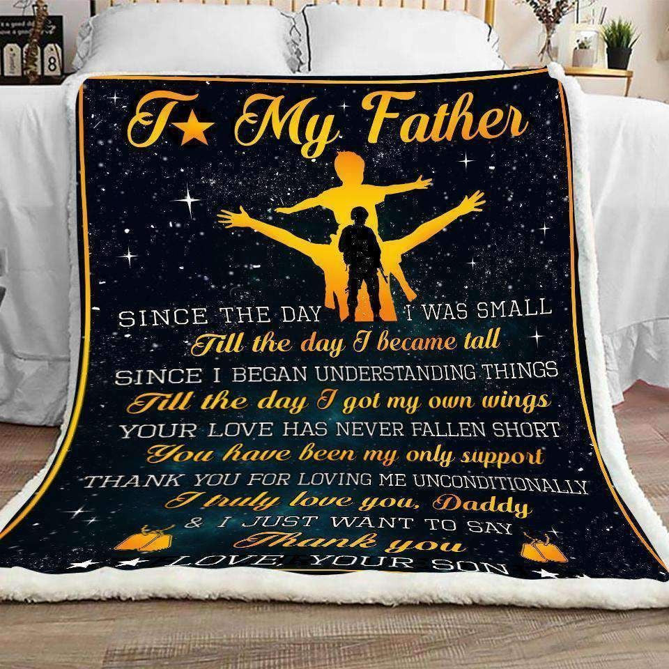 Meaning Gift For Veteran Daddy From Son Blanket I Truly Love You