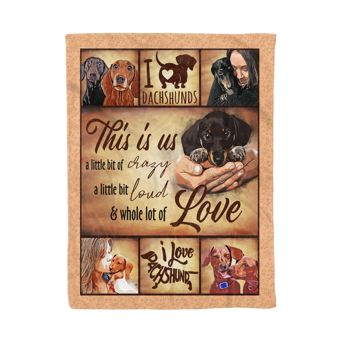 This Is Is Crazy Loud And Love Dachshund Fleece Blanket Gift For Dog Lovers