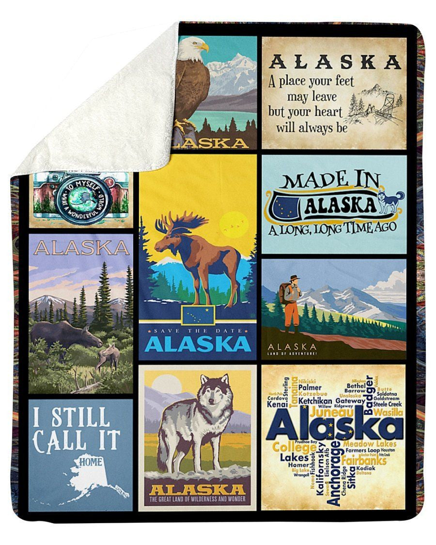 Made From Alaska A Long Time Ago Fleece Blanket