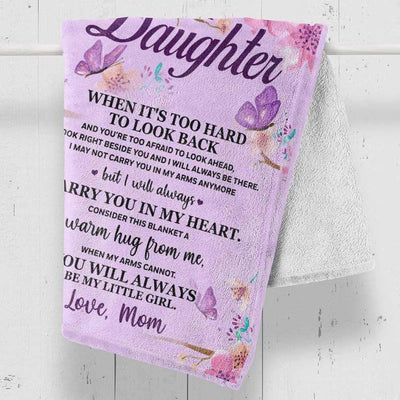 To My Daughter Carry You In My Heart Soft Fleece Blanket