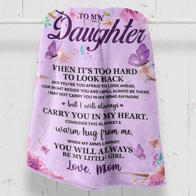 To My Daughter Carry You In My Heart Soft Fleece Blanket
