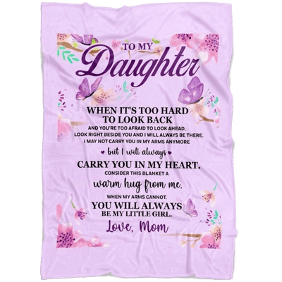 To My Daughter Carry You In My Heart Soft Fleece Blanket