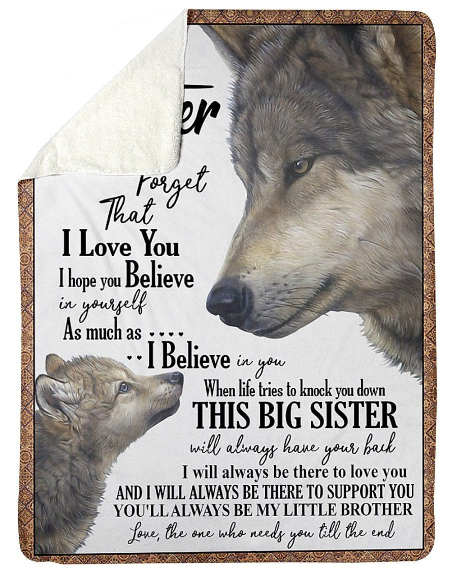 A Little Brother To Brother With Love Trending For Family Fleece Blanket