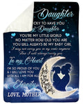 Lovely Message From Mother Gifts For Daughters Fleece Blanket