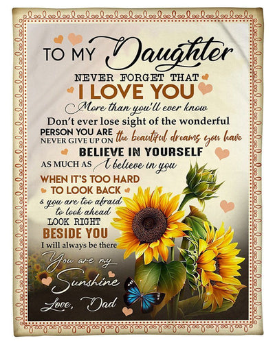 Best Gift For Daughter Never Forget You Are My Treasure Fleece Blanket Fleece Blanket