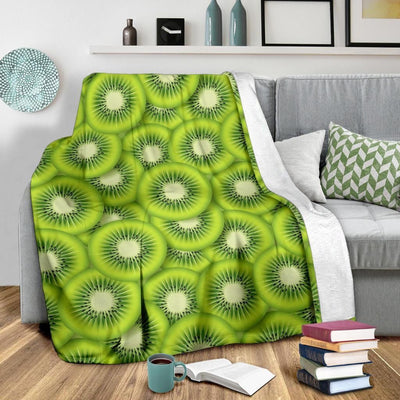 For Who Love Fruit Kiwi Pattern Print Design Fleece Blanket