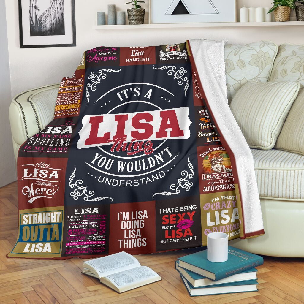 Lisa Things You Wouldn't Understand Fleece Blanket Customized Name Fleece Blanket