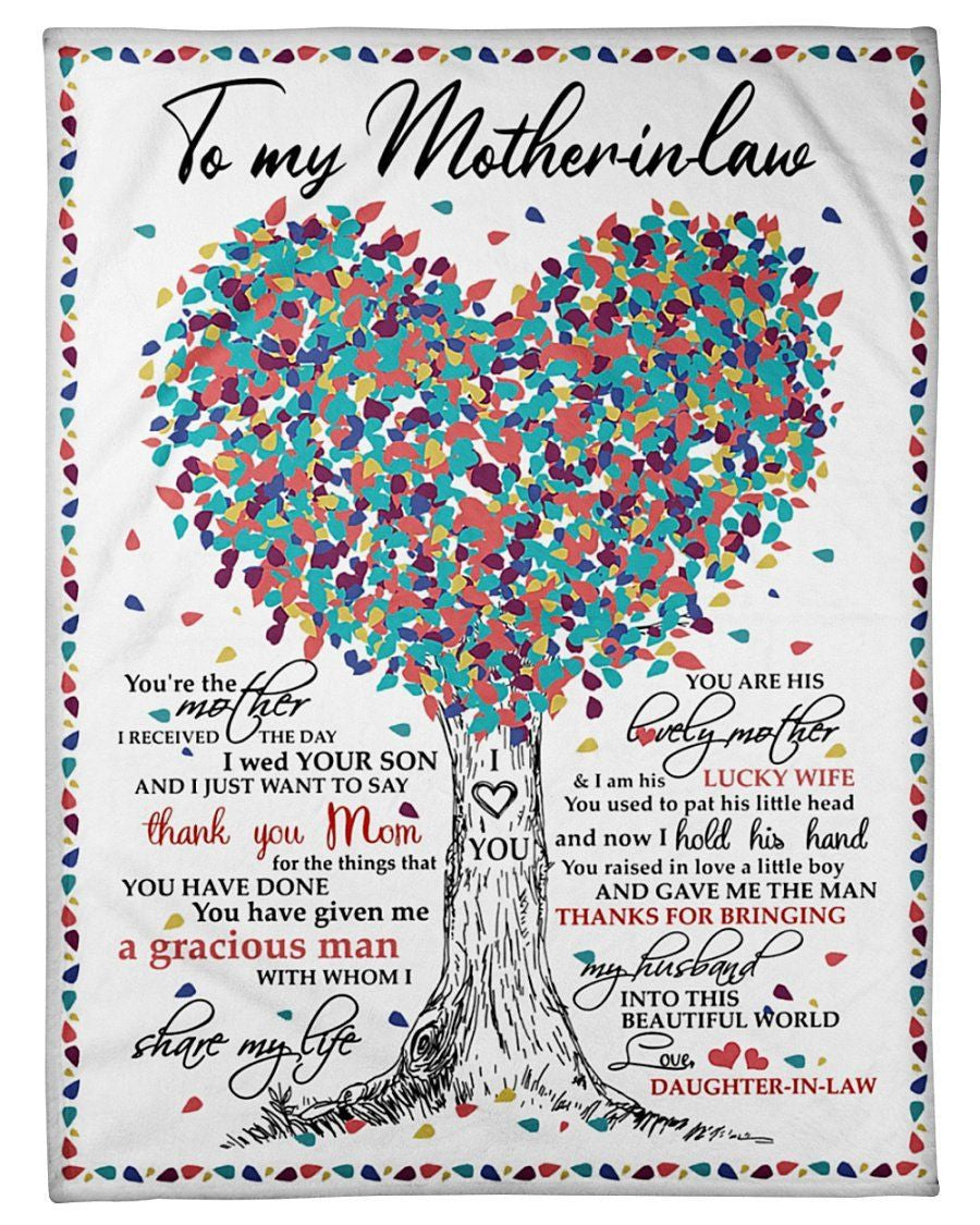 To My Mother-in-law Love Your Daughter-in-law Fleece Blanket