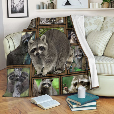 3d Funny Raccoon Gift For Raccoon Lovers Fleece Blanket