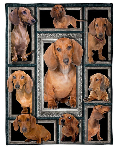 Lovely Dachshund Gift For Dog Lovers Fleece Blanket