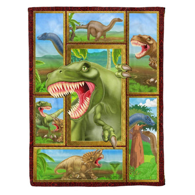 T Rex Roaring Wild Life Fleece Blanket Gift For Men