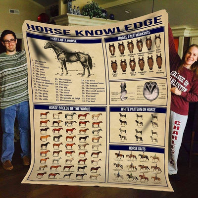 Horse Knowledge Fleece Blanket Gift For Men