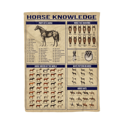 Horse Knowledge Fleece Blanket Gift For Men