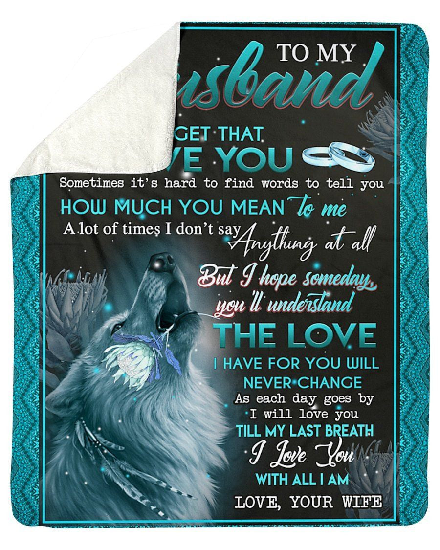 I Will Love You Till My Last Breath Lovely Message Gifts For Husband Fleece Blanket