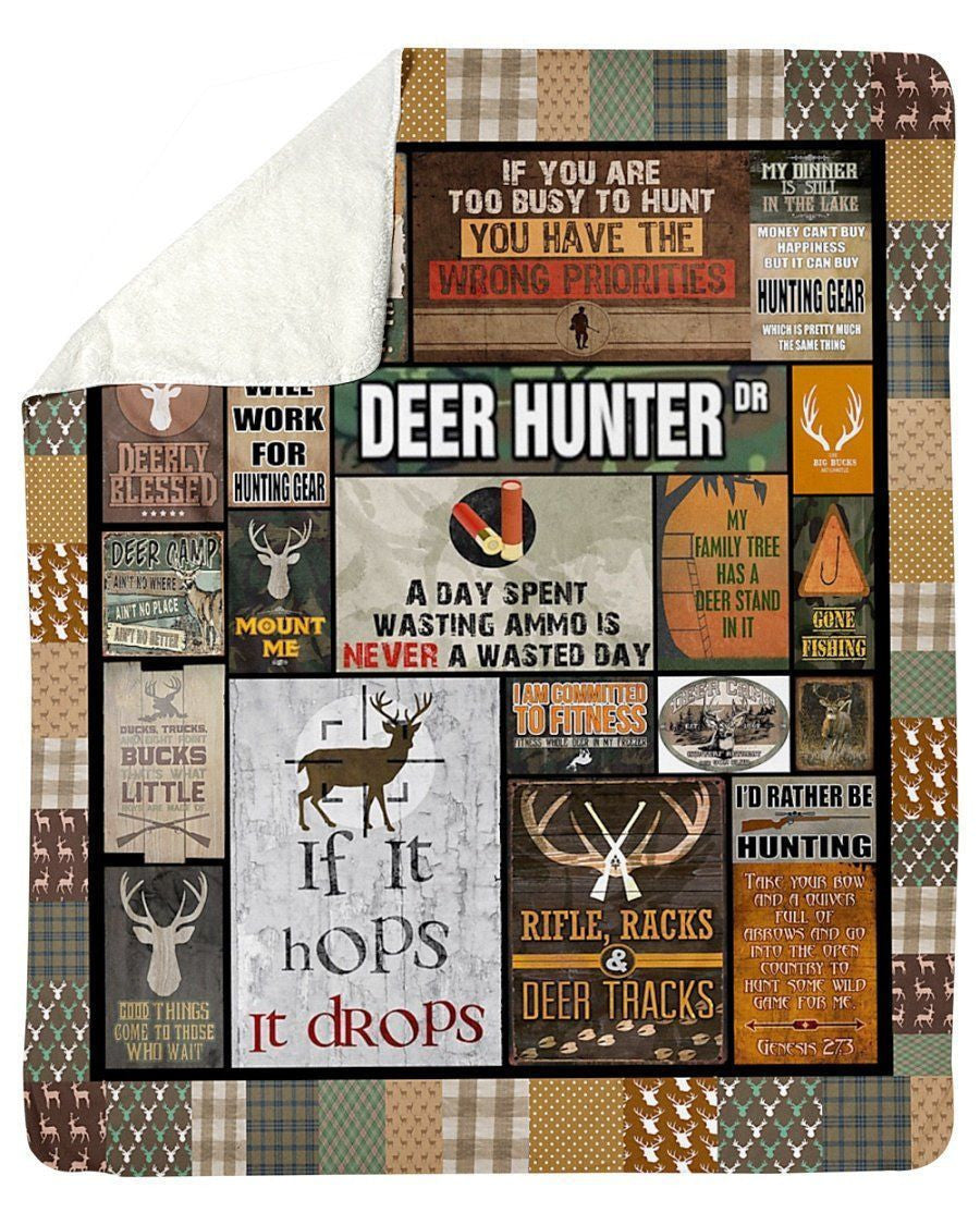 Deer Hunting Lovers Blanket Fleece Blanket