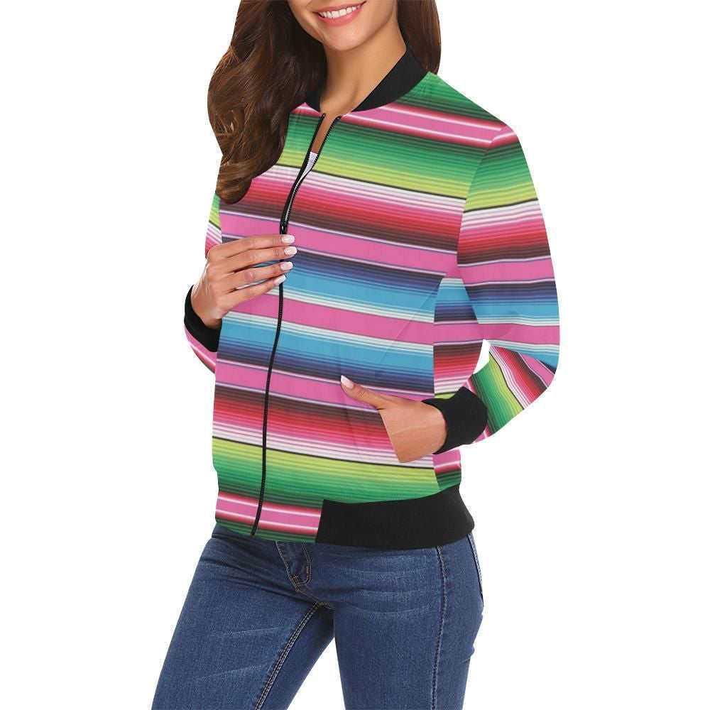 Mexican Blanket Baja Serape Pattern 3d Printed Unisex Jacket