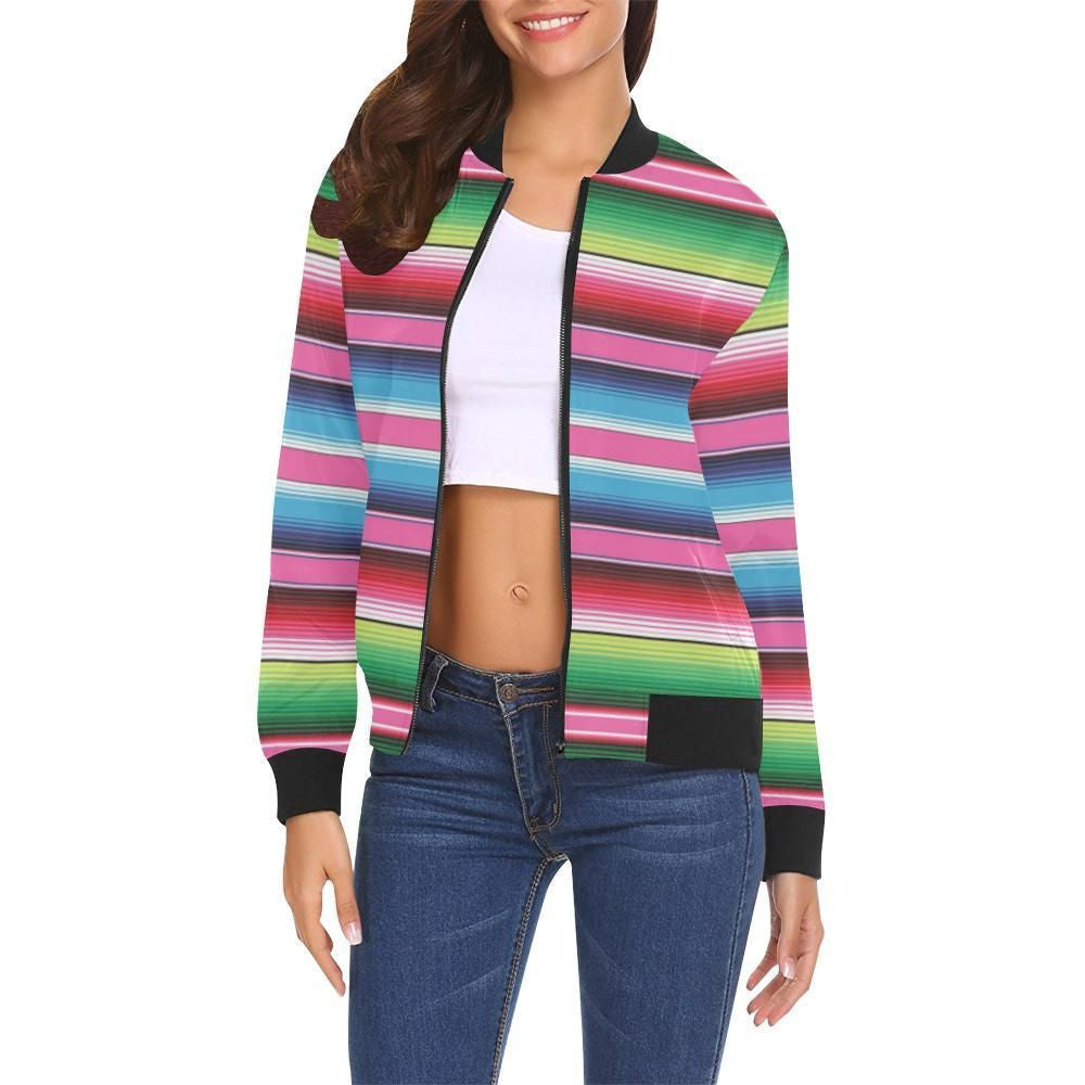 Mexican Blanket Baja Serape Pattern 3d Printed Unisex Jacket