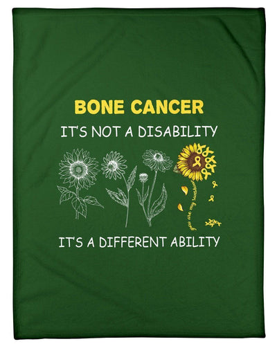 Bone Cancer It's A Different Ability Not A Disability Fleece Blanket