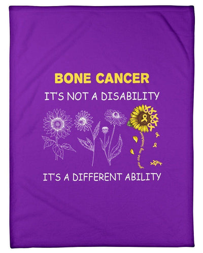 Bone Cancer It's A Different Ability Not A Disability Fleece Blanket