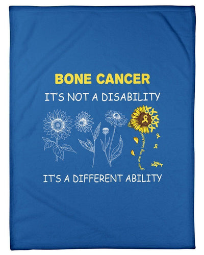 Bone Cancer It's A Different Ability Not A Disability Fleece Blanket