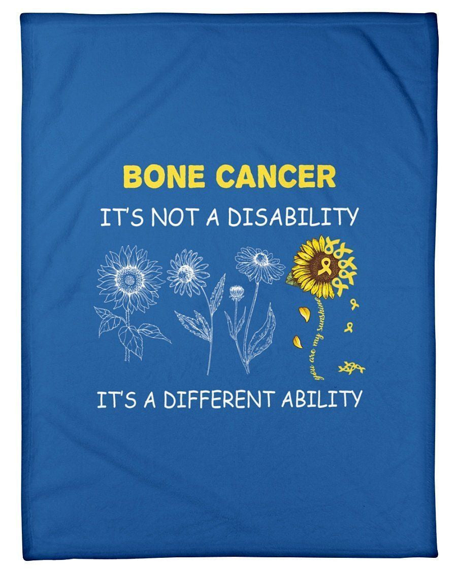 Bone Cancer It's A Different Ability Not A Disability Fleece Blanket